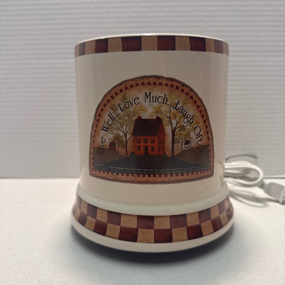 Candle Warmer Electric "Live Well Laugh Much Love Often"